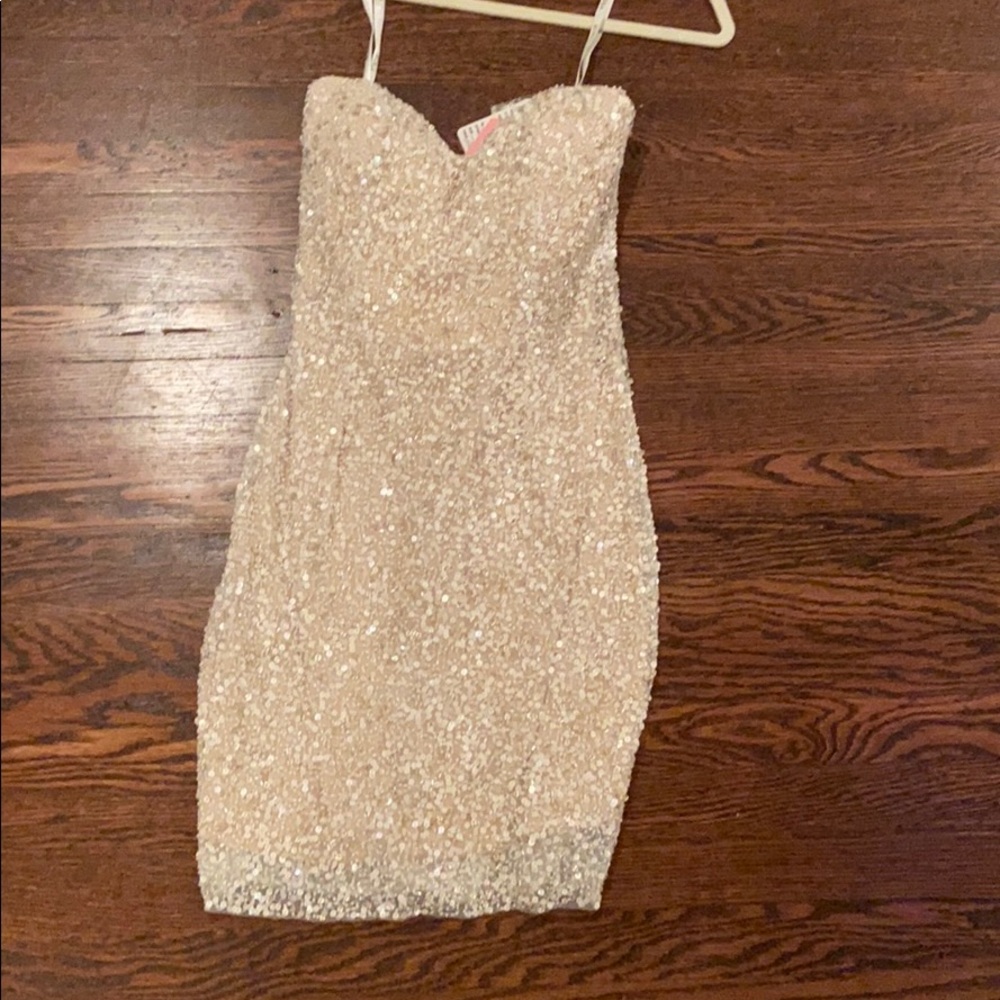 Nwt Scala Strapless Sequin Dress - image 3